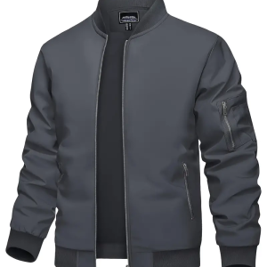 Lightweight Bomber Jacket for Men - Multi-Pocket Windbreaker with Thermal Fabric, Classic Pilot Styl