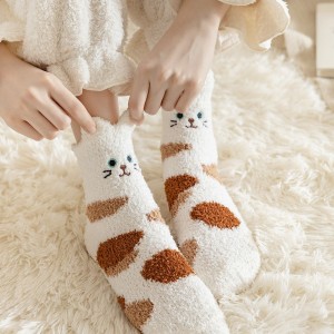 Cartoon Embroidery Fuzzy Socks (Multicolors)