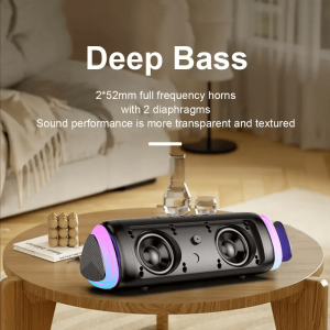 24H Playtime Wireless Stereo Speaker - 20W Portable Outdoor Speaker with RGB Lights, TWS Pairing, BT