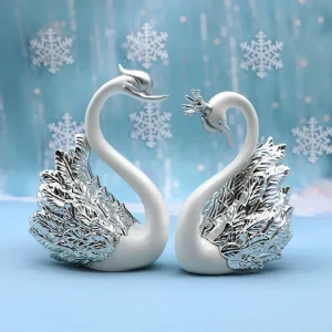 2-Piece Swan Figurine Set