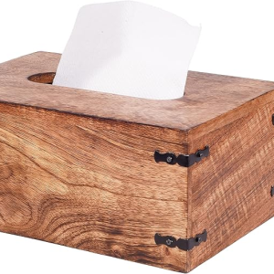 Rustic Mango Wood Tissue Box Cover