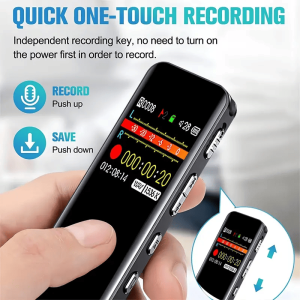 64GB Professional Digital Recorder, Built-in 7-level Noise Reduction Recording, AGC Intelligent Chip