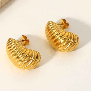 Shell Shore Spiral Stud Earrings