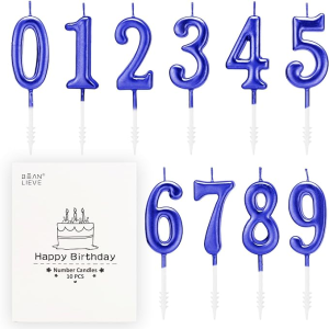 Numeral Birthday Candles (10 pcs)