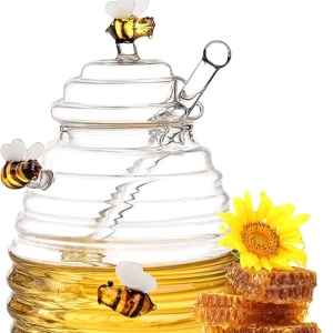 Beehive Glass Honey Jar