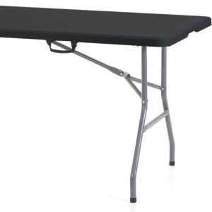 Plastic Development Group Plastic Banquet 6 Ft Indoor Outdoor Folding Table.Black