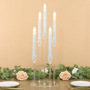 Clear Acrylic Candlestick Holders