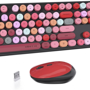 Colorful Computer Wireless Keyboard Mice Combo