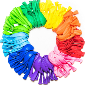 Multicolored Latex Balloons Rainbow Set (100 Pack) 12 Inches