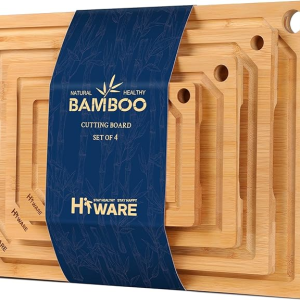 Bamboo Chopping Board 4 Pcs Set