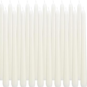 Set of 20 Unscented and Smokeless 10 Inch Taper Candles