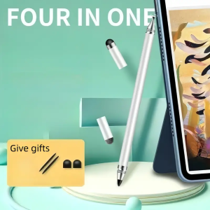 4in1 Stylus Pens: High Sensitivity Disc & Fiber Tip For IPad, IPhone, Android & Microsoft Tablets!