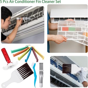 5 Pcs Air Conditioner Fin Cleaner Set 3 Different Ac Fin Comb Condenser Fin Straightener,2 Different