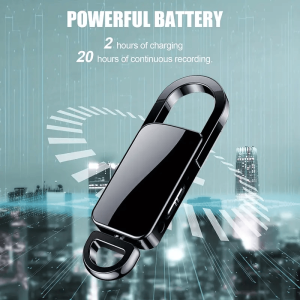 32GB High-Capacity Keychain Voice Recorder