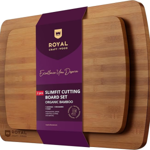 Wooden Cutting Board Set for Kitchen Meal Prep & Serving