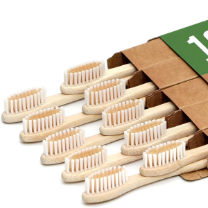 Biodegradable Bamboo Toothbrushes 10 Pack