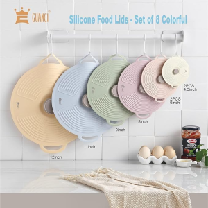 8 Pack Silicone Lids for Bowl