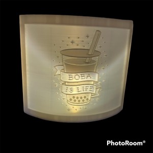 tea is life boba starbucks night light adults kids tween bedroom hallway bathroom cute unique