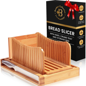 Bamboo Bread Slicer with Bread Knife