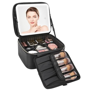 Portable Makeup Artist Organizer Bag with Adjustable Dividers