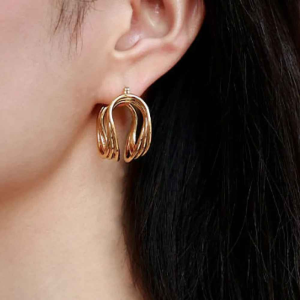 U-Shaped Hoop Earrings