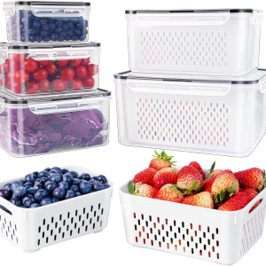 5 PCS Large Fruit Containers for Fridge